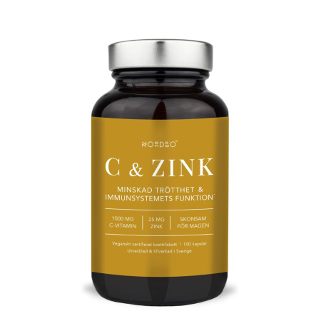 Vitamine si Minerale - Vitamina C & Zinc - NORDBO - 100 capsule