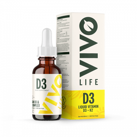 Vivo Vitamina D3 & K2 Vegetala 2000UI