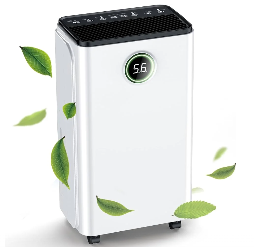 1 Dezumidificator Heber®, 12 lzi afisaj si control digital, dezumidificare inteligenta, functie uscare haine, temporizator 24 de ore, WiFi, Smart Life