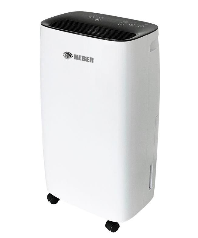 2 Dezumidificator Heber® 12 l zi, cu rezervor de apa de 2l, blocare pentru copii, furtun de scurgere pentru drenaj continuu, eficient energetic D015C-12L