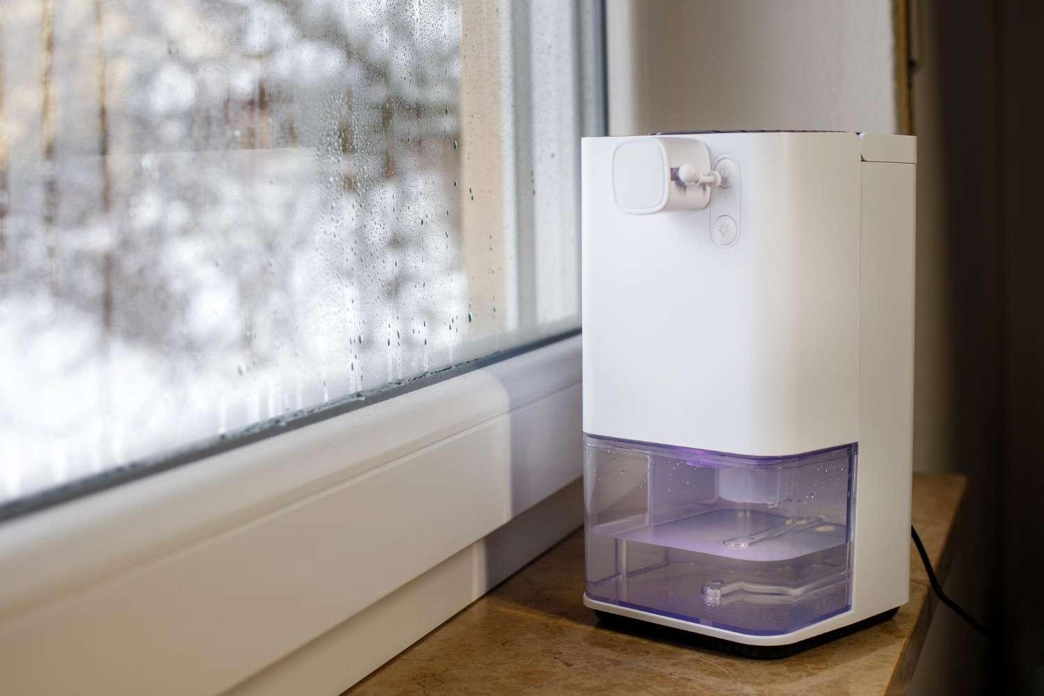 dezumidificator- fereastra umeda, recipient de apa