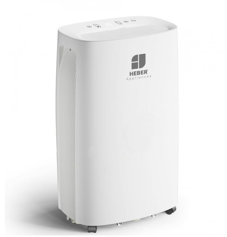 3 Dezumidificator Heber® 20 l zi, cu rezervor de apa de 3,7 l, blocare pentru copii, furtun de scurgere pentru drenaj continuu, eficient energetic