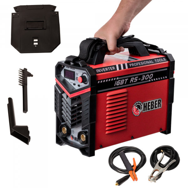 Invertor de sudura HEBER® RS-300, 300 A, electrod 1.6 - 5 mm, afisaj digital, lungime cabluri 3 metri + accesorii de sudura incluse [4]