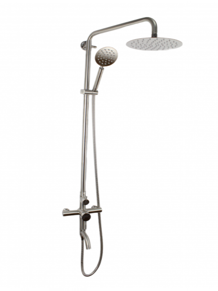 Coloana de dus Mixxus SUS-009-J, 120 cm + baterie si para, monocomanda, furtun flexibil [3]