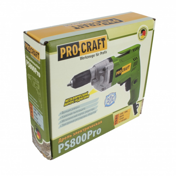 Bormasina PROCRAFT PS800PRO, 800 W, 1150 rpm, mandrina 10mm cu variator [4]