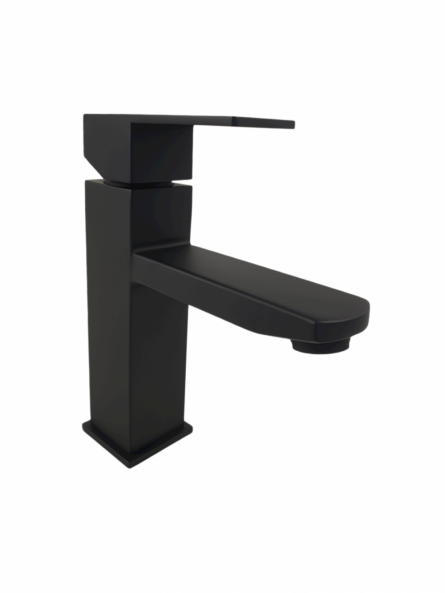 Baterie bucatarie MIXXUS KUB-001 BLACK din otel inoxidabil, Monocomanda, Racorduri incluse [2]