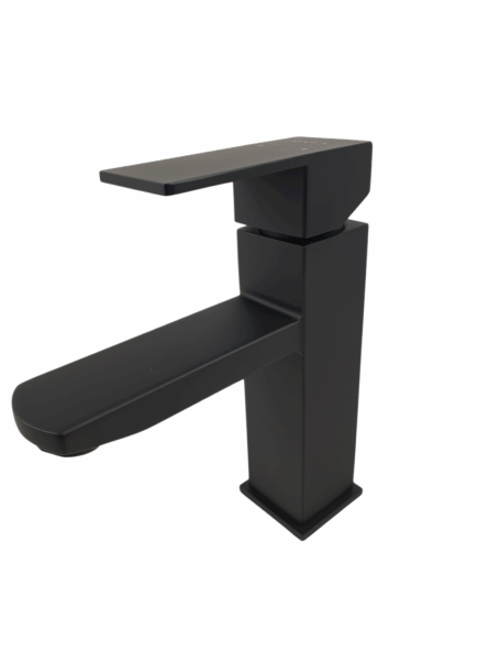 Baterie bucatarie MIXXUS KUB-001 BLACK din otel inoxidabil, Monocomanda, Racorduri incluse [3]