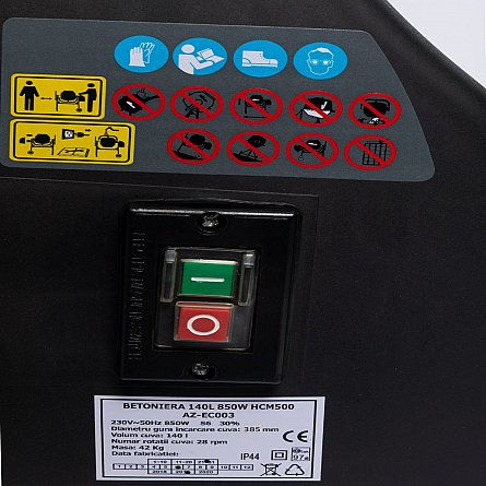 Betoniera semi-profesionala ALMAZ 140L 850W HCM500 [2]