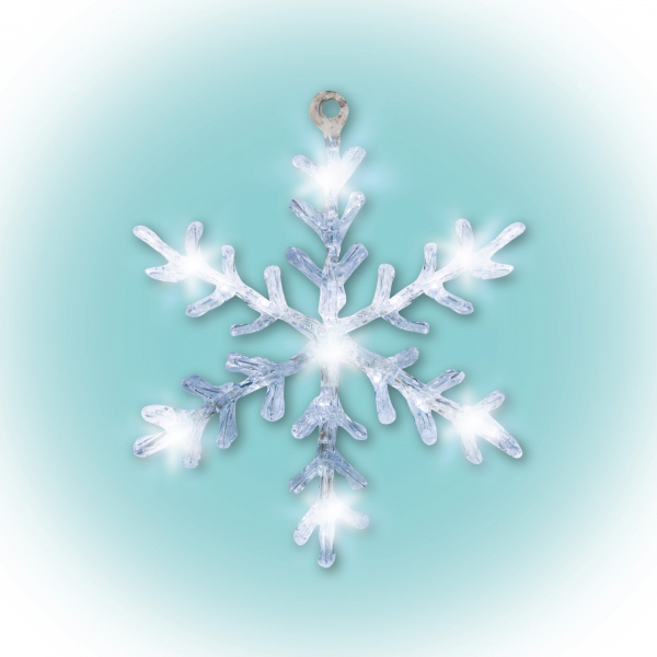 Decor fereastra, acril, cu LED-uri, fulg de zapada [2]