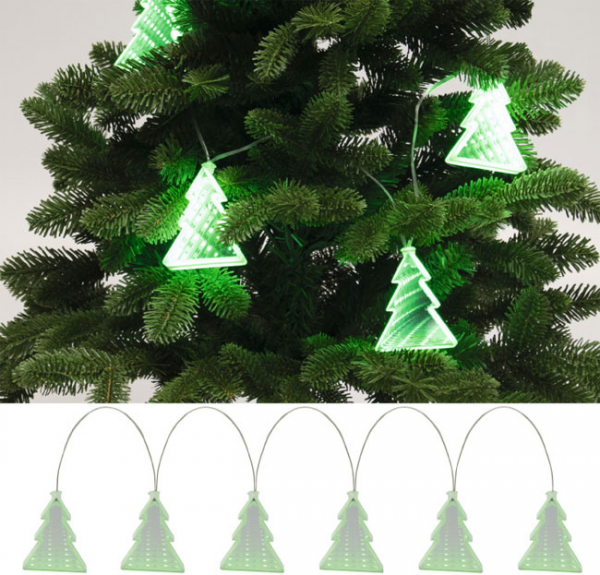 Decor ghirlandă LED-uri, cu oglinda, brad [3]