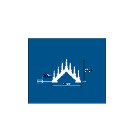 Decor piramidă cu lumânări, 7 becuri, roşu, 3V [3]