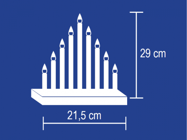 Decor piramidă cu lumânări, cu temporizator, 9 LED-uri, auriu, 6V [4]