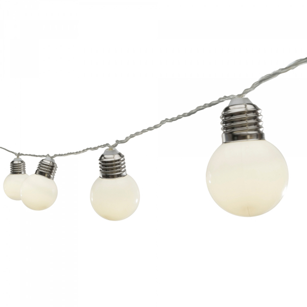 Ghirlandă cu LED-uri, decor globuri mate, 20 LED alb cald [2]