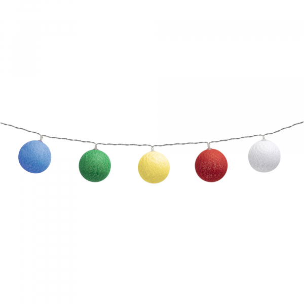 Ghirlanda LED cu globuri bumbac, colorat [2]