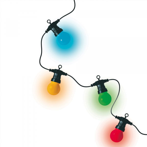 Ghirlanda Party LED cu legare in serie, pentru exterior, 10 globuri colorate, 5 m [3]
