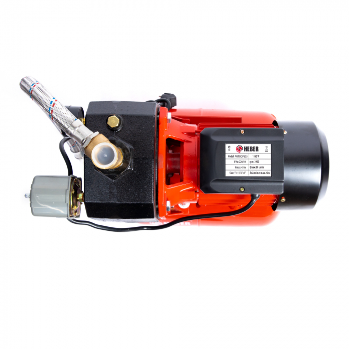 Hidrofor cu ejector, AUTODP505, Heber®, 1500 W, 60L/min, H60m, rezervor 24 litri, adancime absorbtie 40 m [11]