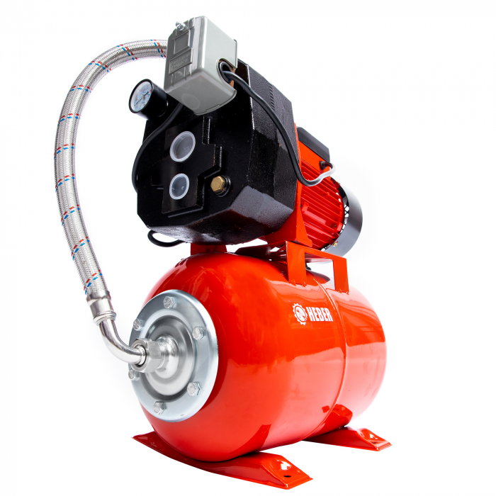 Hidrofor cu ejector, AUTODP505, Heber®, 1500 W, 60L/min, H60m, rezervor 24 litri, adancime absorbtie 40 m [10]