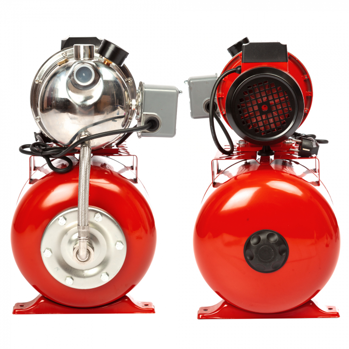 Hidrofor de mare putere Heber®, AUTOJS80, 24L, 1000W, 50l/min, H refulare 40m, pompa din fonta si inox [5]