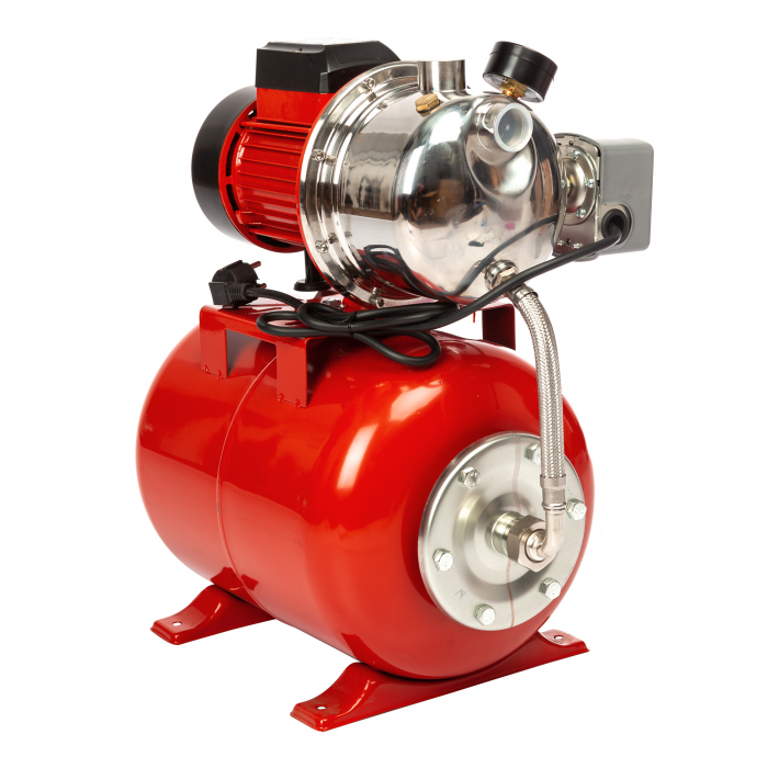 Hidrofor de mare putere Heber®, AUTOJS80, 24L, 1000W, 50l/min, H refulare 40m, pompa din fonta si inox [7]
