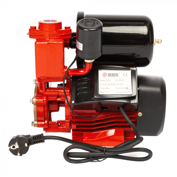 Mini hidrofor Heber®, PS170, 1L, putere 370W, debit 35l/min, H refulare 30m [3]