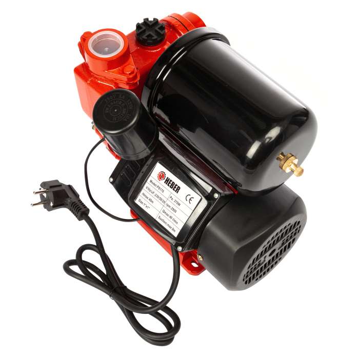 Mini hidrofor Heber®, PS170, 1L, putere 370W, debit 35l/min, H refulare 30m [12]