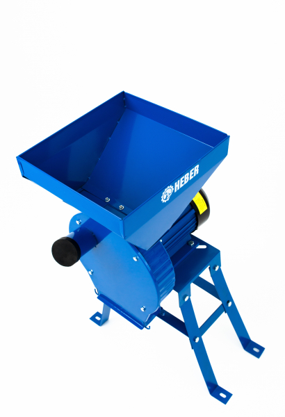 Moara electrica cu suport din metal pentru cereale si stiuleti (2 in 1), HEBER®, Cuva Mare, motor 3,5 kw (100% cupru), 3000 rpm, 300 kg/h, 4 site de rezerva, 20 ciocanele [4]