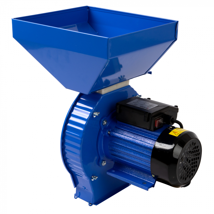 Moara electrica pentru cereale si stiuleti (2 in 1), HEBER®, Cuva Mare, motor 3,5 kw (100% cupru), 3000 rpm, 300 kg/h, 4 site de rezerva, 20 ciocanele [4]