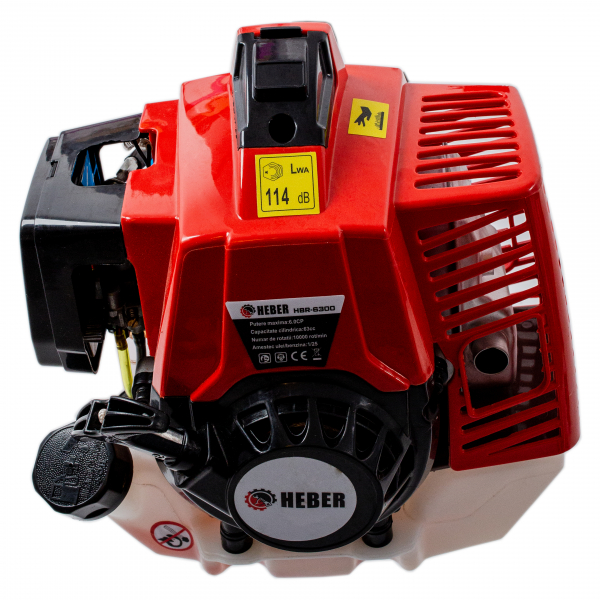 Motocoasa Heber®  HBR-6300, 6 CP, 10.000Rpm + 4 Sisteme Taiere, Ham Profesional, MOTOR 2 TIMPI [2]
