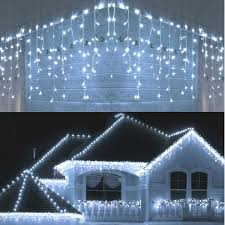 Perdea de lumini, 100 LED, alb, pentru exterior, cu legare in serie [2]
