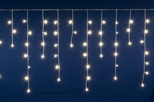 Perdea de lumini cu LED, decor sloi de gheaţă, 5m / 200 LED-uri alba calda, cu legare în serie [4]