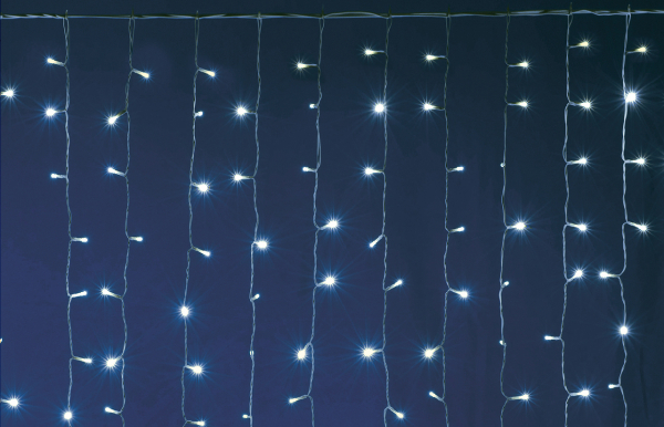 Perdea de lumini cu LED-uri, cu legare în serie, 2x3 m, IP44 [4]