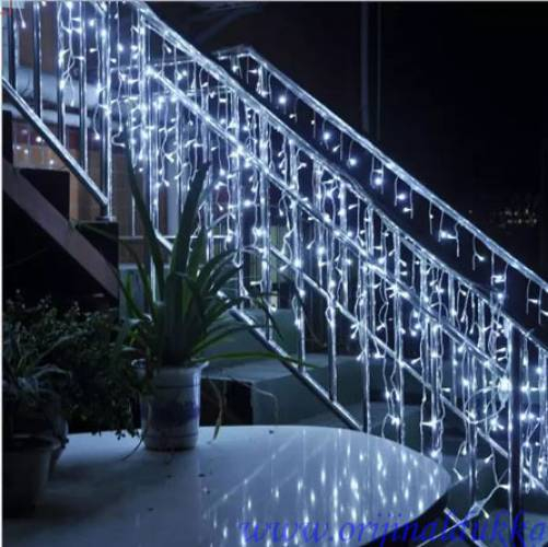 Perdea de lumini inseriabil, stralucitor, 50 LED, alb rece, pentru exterior [2]