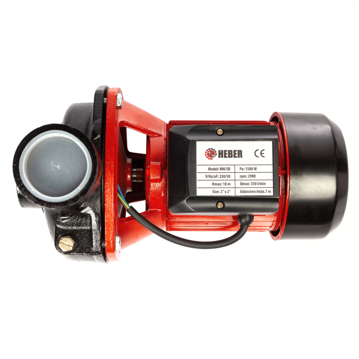 Pompa apa de suprafata, Heber®, HM/5B, 220V, 750W, 350l/min, H refulare 18m [6]