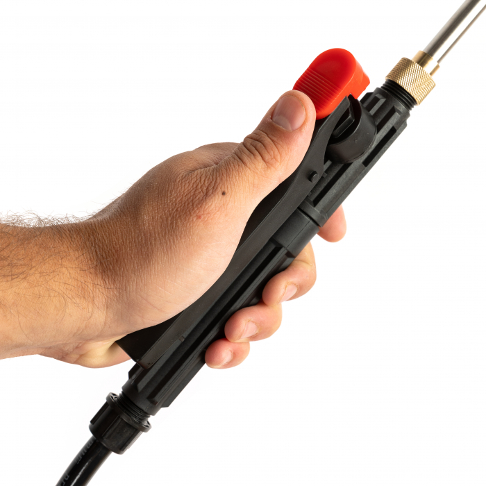 Pompa de stropit electrica, 20 litri, Heber®, regulator de presiune, 6 bari, cu acumulator, 5 duze incluse [11]