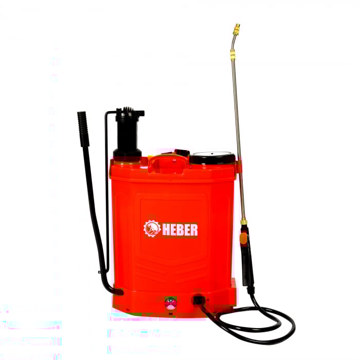Pompa de stropit electrica + manuala (2in1), HEBER, 16 L, acumulator, 6 BAR, regulator, 5 duze de stropire incluse incluse [5]