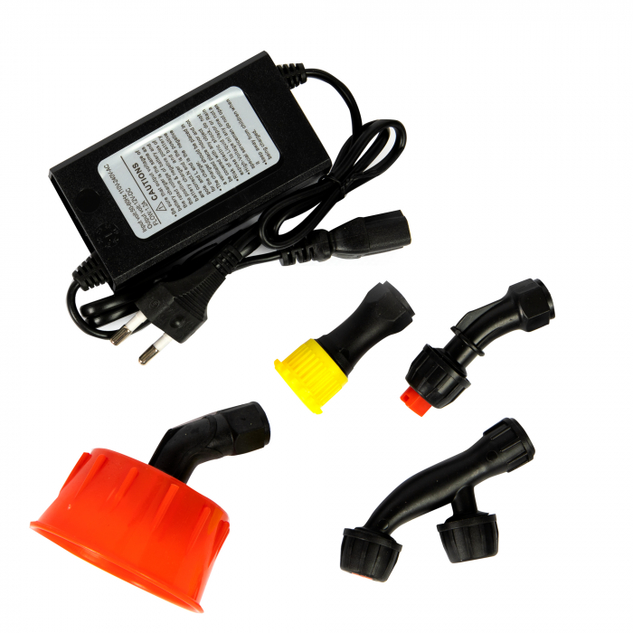 Pompa de stropit electrica + manuala (2in1), HEBER, 16 L, acumulator, 6 BAR, regulator, 5 duze de stropire incluse incluse [3]