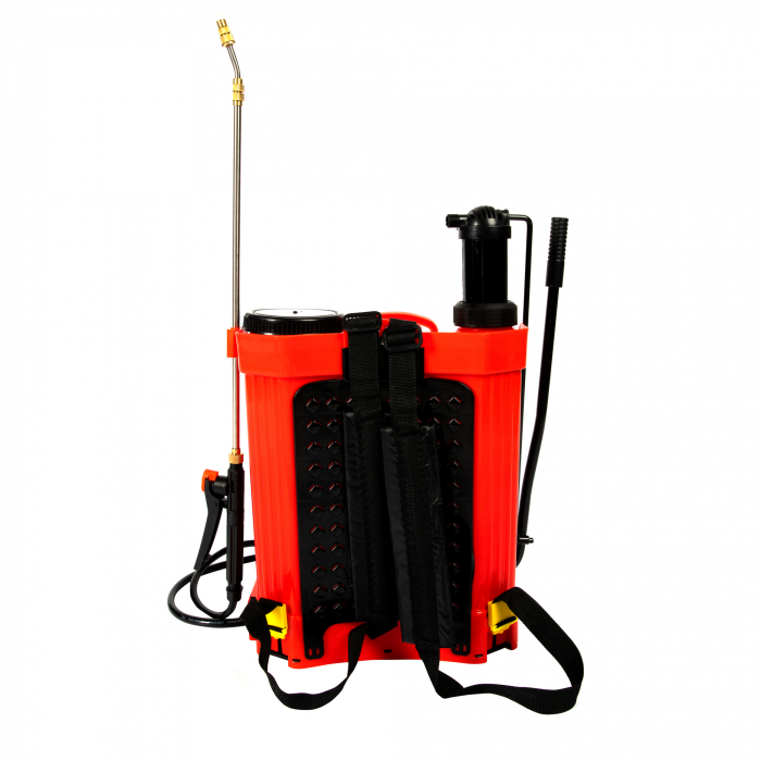 Pompa de stropit electrica + manuala (2in1), HEBER, 16 L, acumulator, 6 BAR, regulator, 5 duze de stropire incluse incluse [9]