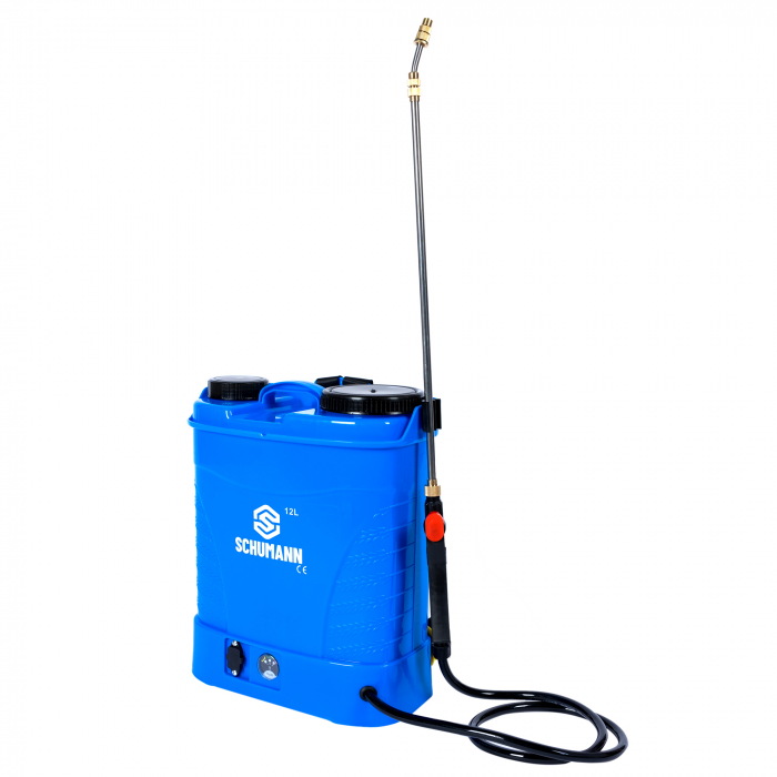 Pompa de stropit electrica, Schumann®, 12 L, acumulator, 6 BAR, regulator, 5 duze de stropire incluse [15]