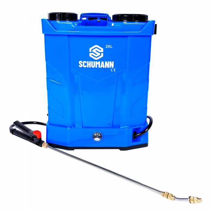 Pompa de stropit electrica, Schumann®, 20 L, acumulator, 6 BAR, regulator, 5 duze de stropire incluse [2]