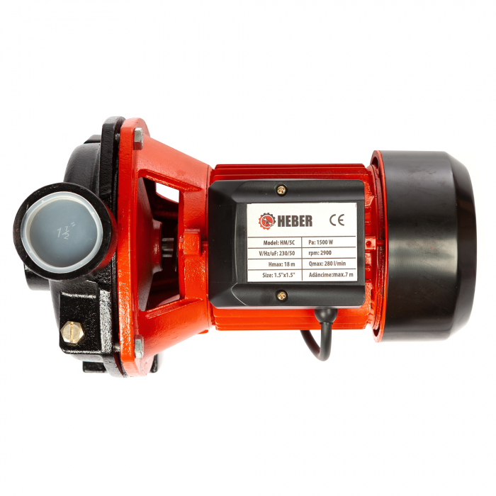 Pompa de suprafata, Heber®, HM/5C, 220V, 750W, 280l/min, H refulare 18m [5]