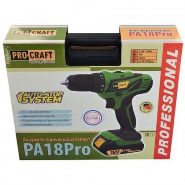 Surubelnita electrica fara fir PROCRAFT PA18PRO 2 acumulatori 18V [3]