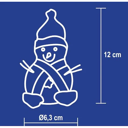Decor cu LED, om de zăpadă, 12 cm, 4,5V [2]