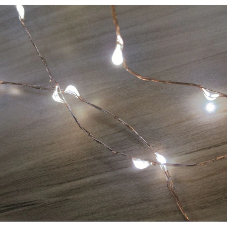 Ghirlandă cu LED-uri micro, 80 buc LED alb rece, pentru exterior [2]