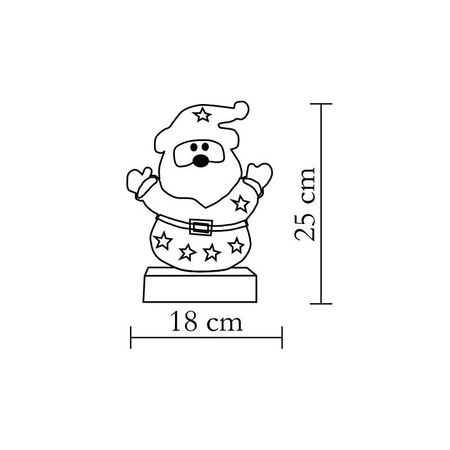 Decor pentru masă cu LED, pâslă, Moş, 4,5V [5]