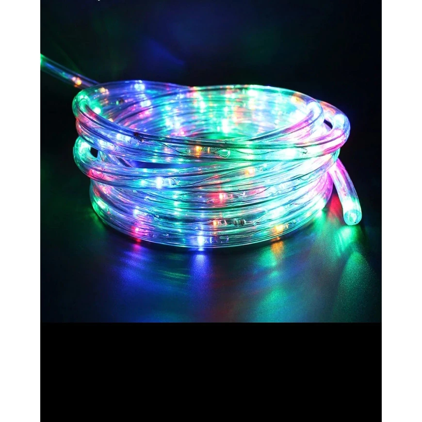 Rola led, furtun luminos de exterior, MULTICOLOR 100 m, alimentator inclus [4]