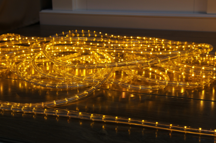 Rola led, furtun luminos de exterior, ALB CALD, 20 m, alimentator inclus [2]