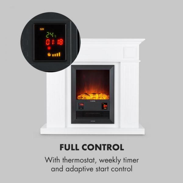 Semineu electric, 2000 W, efect de busteni si flacara reala, 2 trepte de incalzire, programabil, termostat electronic [5]