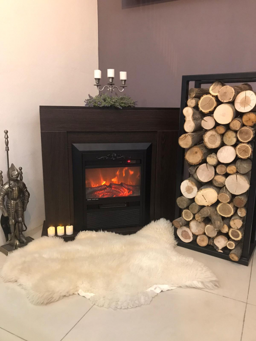 Semineu electric Agnes Wenge & Cristina, Dimensiuni (I*L*A) :850*880*300 mm, Efect 3D, 2000W [3]