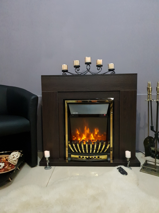 Semineu electric Agnes Wenge & Meridian, Dimensiuni (I*L*A) :850*880*300 mm, 2000W, 2 trepte de putere [3]