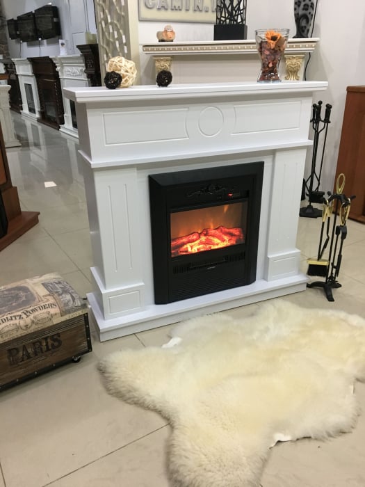 Semineu electric Ambasador alb & Cristina, Dimensiuni 978x1048x300 mm, Telecomanda, Efect 3D [4]